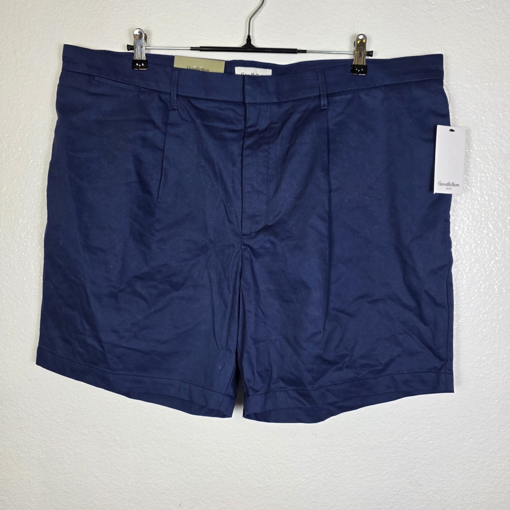 Goodfellow & Co Men's‎ Pleated Shorts Blue 7" Inseam Size 42W